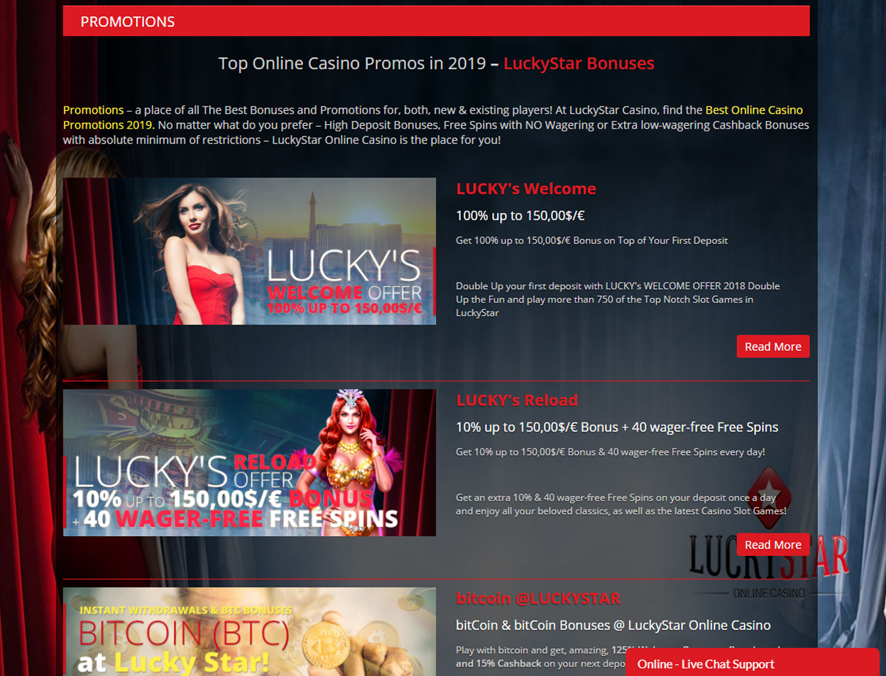 LuckyStar Casino Screenshot 1