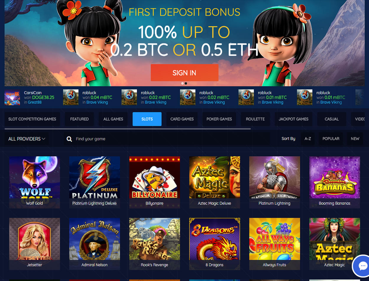 BitcoinPenguin Casino Screenshot 2