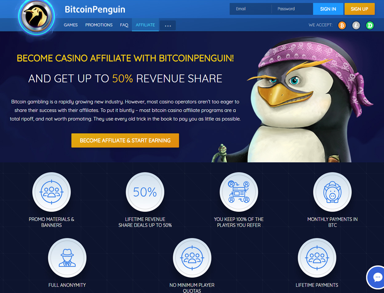 BitcoinPenguin Casino Screenshot 4