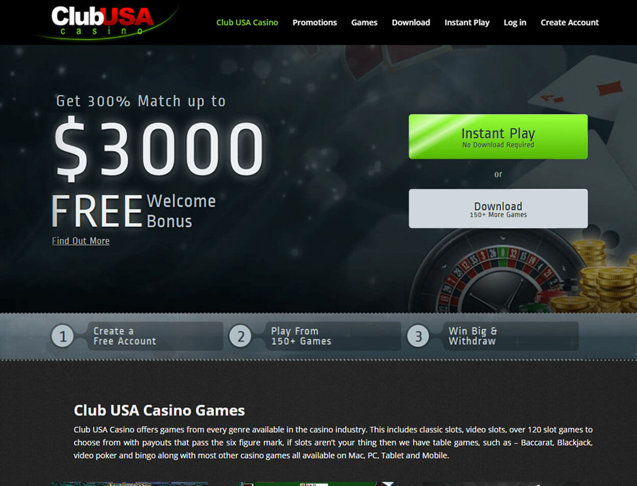 Club USA Casino Screenshot 1