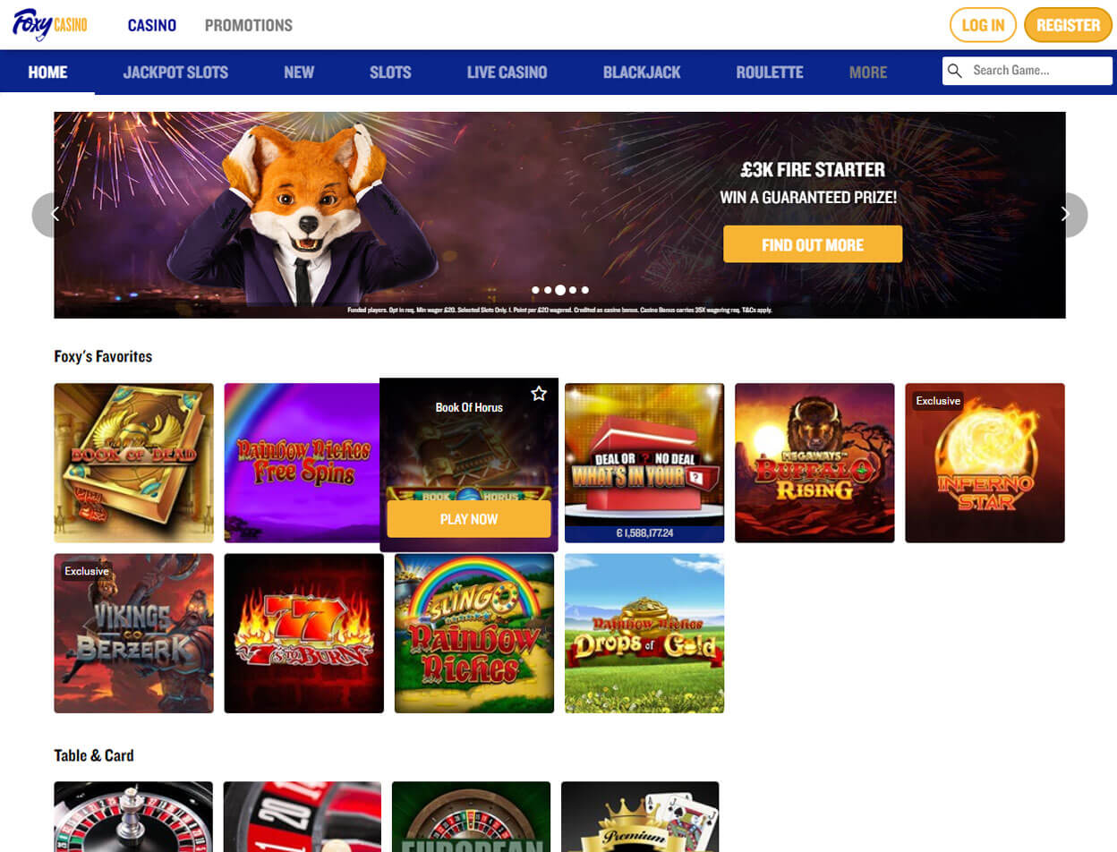 Foxy Casino Screenshot 3