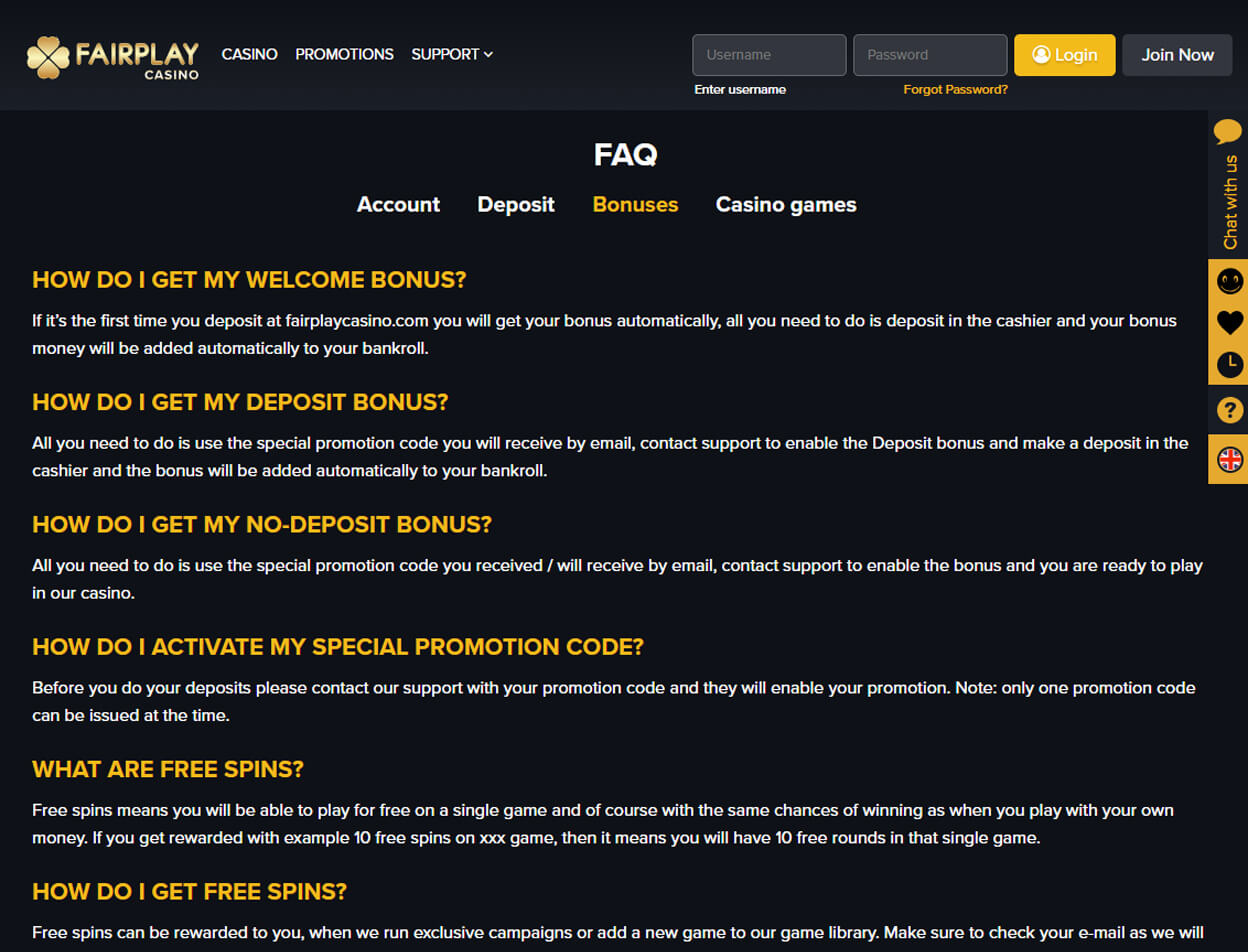 Fairplay Casino Screenshot 2