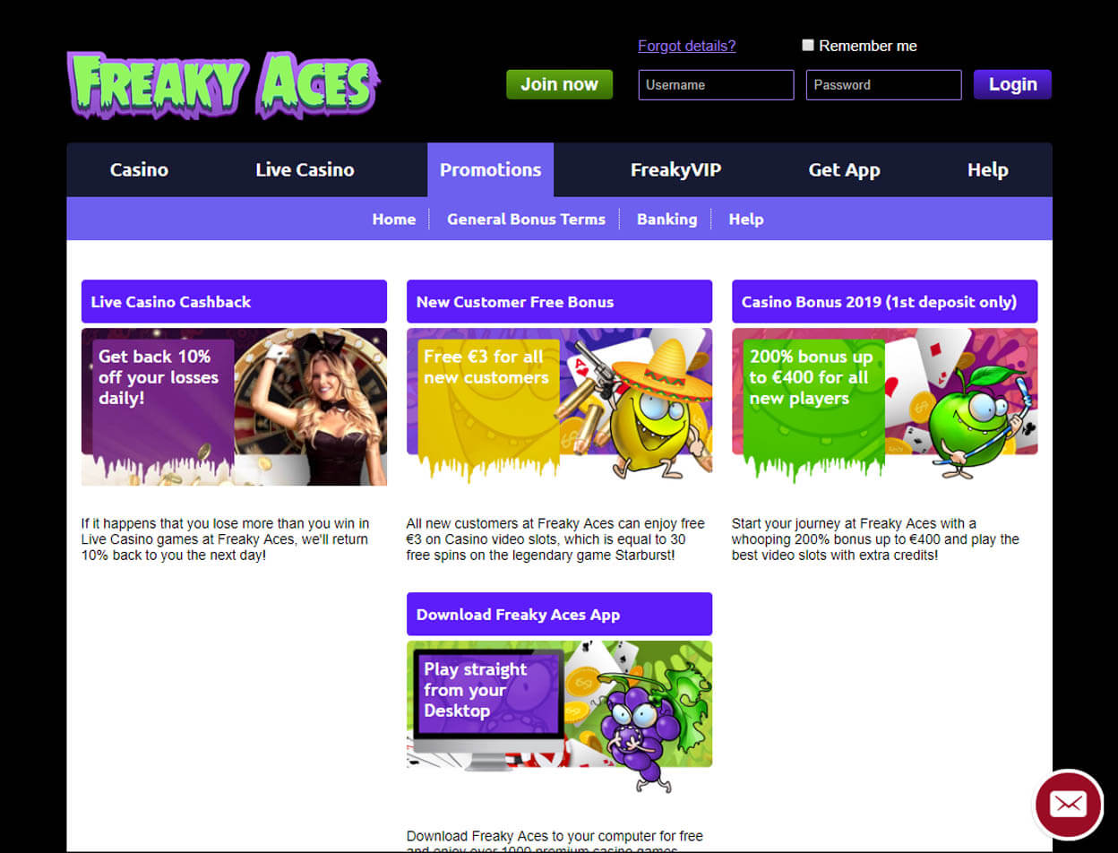 Freaky Aces Casino Screenshot 2