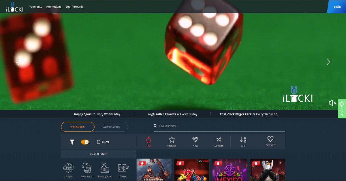 iLucki Casino Screenshot 1